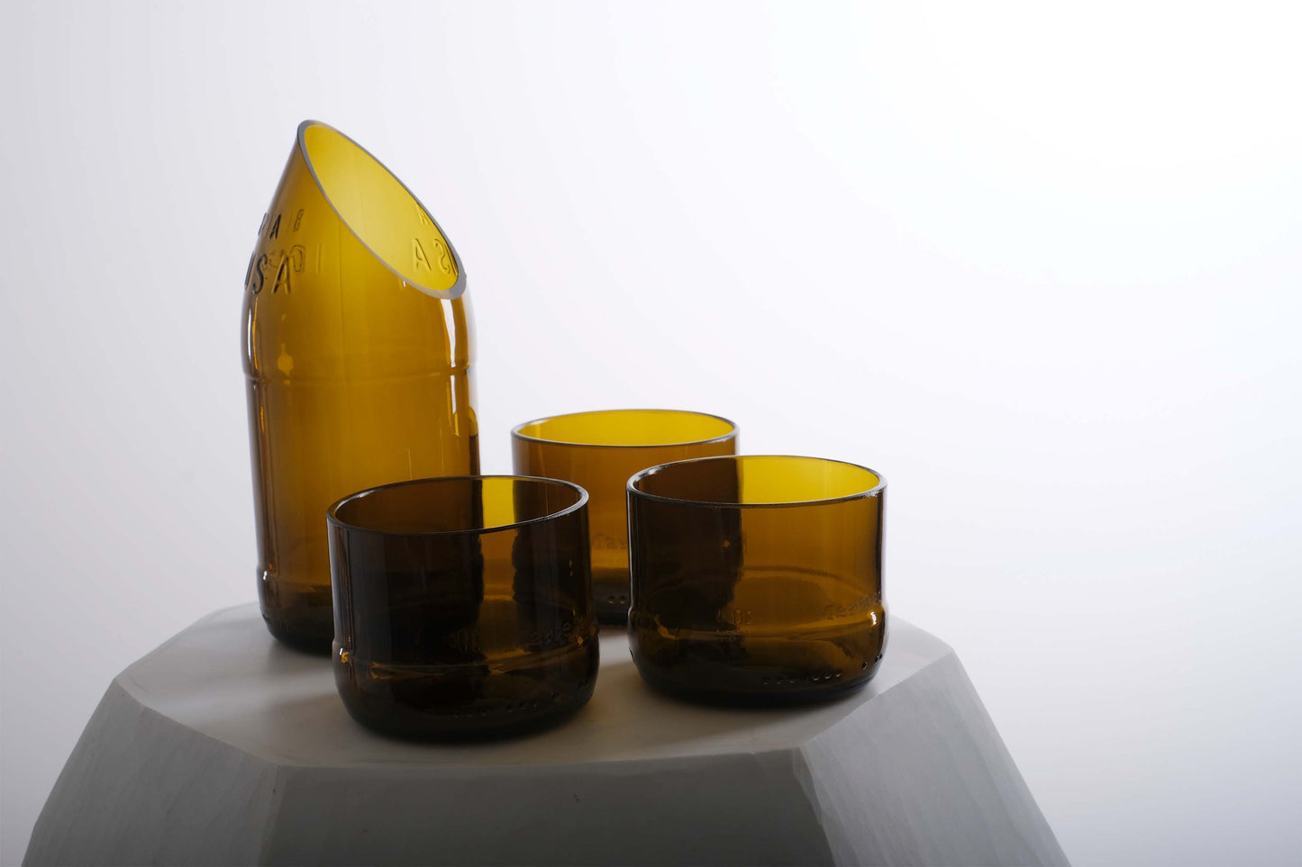 bicchiere riciclo bottiglia taglio recupero