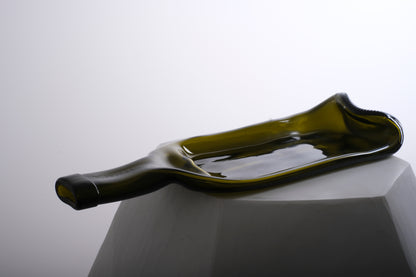 vassoio poggia mestolo o svuota tasche di design in vetro riciclato verde