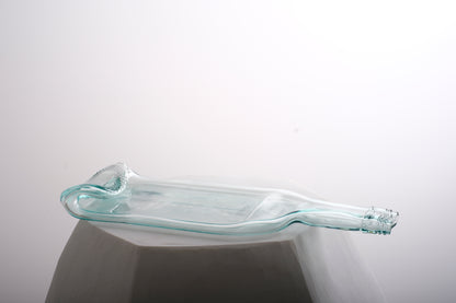 vassoio in vetro riciclato poggia mestolo svuotatasche di design